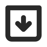Arrow Down 3 Square SVG Icon